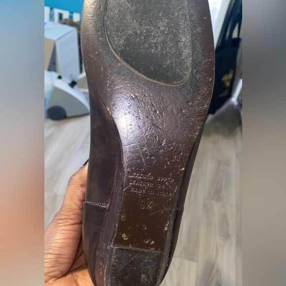 Migliorini Brown Leather Riding Boots gently worn size 9.5 with gold accent - Picture 4 of 9